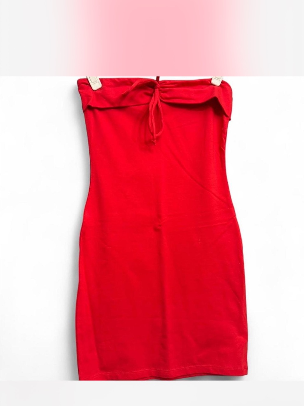 wild fable Strapless Tie-Front Mini Dress in Red